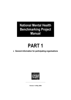 Benchmarking in mental health services