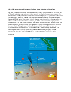 May 2014 ASL Builds Custom Acoustic Instrument for Deep Ocean