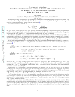Gravitational radiation from a particle in circular orbit around a black