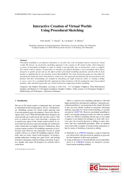 Interactive Creation of Virtual Worlds Using Procedural Sketching