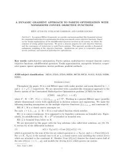A DYNAMIC GRADIENT APPROACH TO PARETO OPTIMIZATION