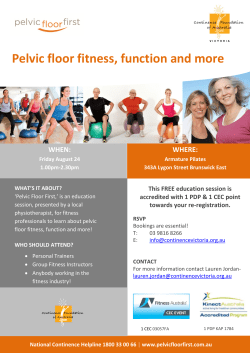 Pelvic floor fitness, function and more
