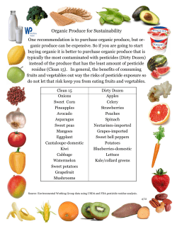Organic Produce for Sustainability