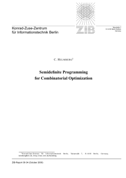 Semidefinite Programming for Combinatorial Optimization