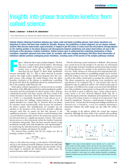 Insights into phase transition kinetics from colloid