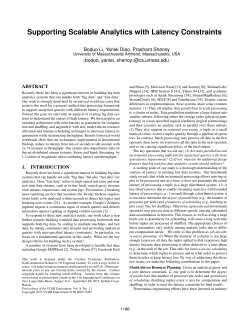 Supporting Scalable Analytics with Latency Constraints