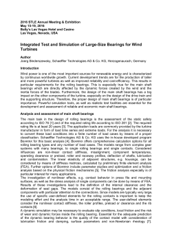 Integrated Test and Simulation of Large-Size Bearings for