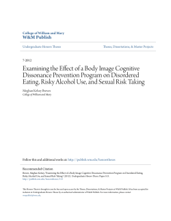 Examining the Effect of a Body Image Cognitive Dissonance