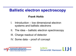 Ballistic electron spectroscopy