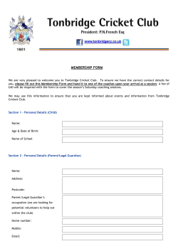 Tonbridge Cricket Club