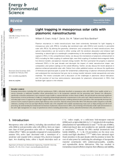 Light trapping in mesoporous solar cells with plasmonic