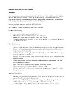 Make a Difference: One Play Space at a Time Application Have your