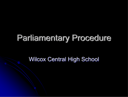 Parliamentary Procedure
