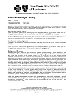 Intense Pulsed Light Therapy - Blue Cross and Blue Shield of
