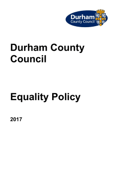 Equality Policy 2017 - Durham County Council