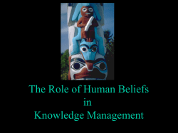 Hamid Soltani - The role of human beliefs in knowledge