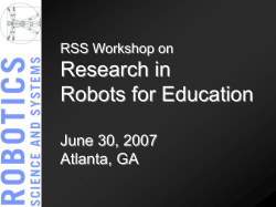 ppt - Institute for Personal Robots in Education