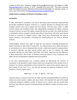 Cobalt-Ammine complexes handout (Word)