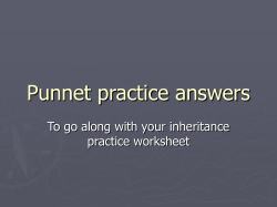 Punnet practice answers - School District of La Crosse