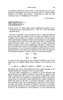 K-theory of forms, by A.Bak