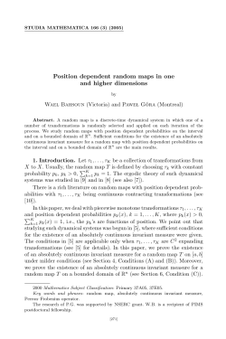 Position dependent random maps in one and higher dimensions