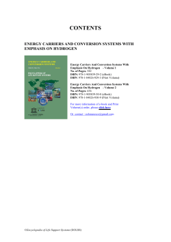 energy carriers and conversion systems with emphasis