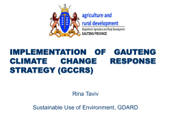 Gauteng Climate Change Response Strategy (GCCRS)and Action