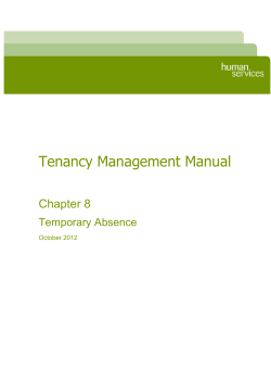 Temporary Absence - Department of Human Services, Victoria