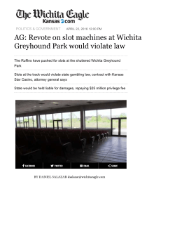 AG: Revote on slot machines at Wichita Greyhound