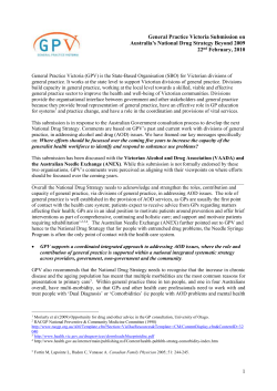 draft- confidential - National Drug Strategy