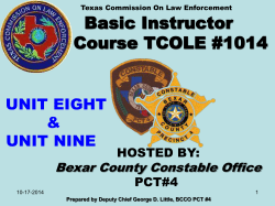 6. Basic TCLEOSE Instructor Course # 1014