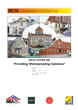 DELTA MEMBRANE SYSTEMS LTD.