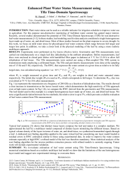 Enhanced Plant Water Status Measurement using - 9th-thz-days