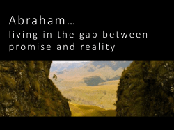 Abraham living in the gap between promise and reality