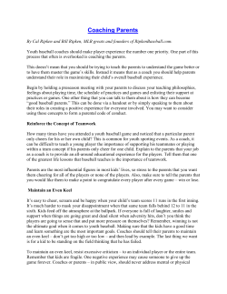 Coaching Parents