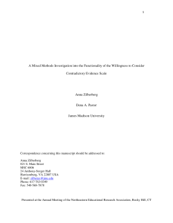 A Mixed Methods Investigation into the Functionality of the