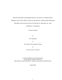 Photosynthesis and respiration in an Arctic tundra river: modification