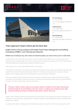 Team approach means clients get the best deal