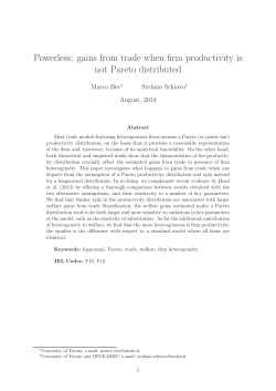 gains from trade when firm productivity is not Pareto