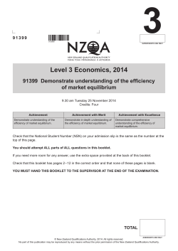Level 3 Economics (91399) 2014