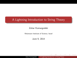 A Lightning Introduction to String Theory