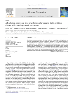 All-solution-processed blue small molecular organic light