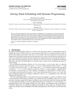 Solving Talent Scheduling with Dynamic Programming