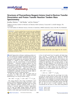Structures of Fluoranthene Reagent Anions Used in Electron