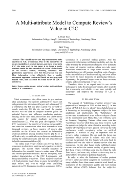 A Multi-attribute Model to Compute Review`s Value in C2C