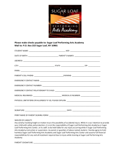 Please make checks payable to: Sugar Loaf Performing Arts
