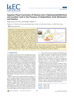 Aqueous Phase Conversion of Hexoses into 5