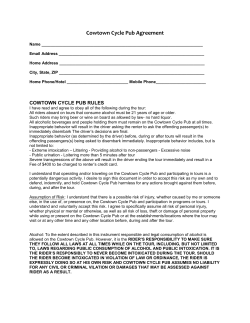 Cowtown Cycle Pub Agreement
