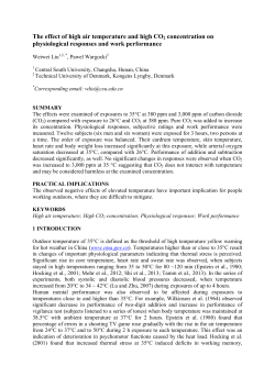 The effect of high air temperature and high CO2 concentration on