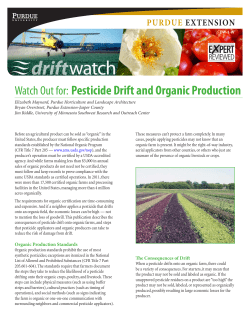 Pesticide Drift and Organic Production